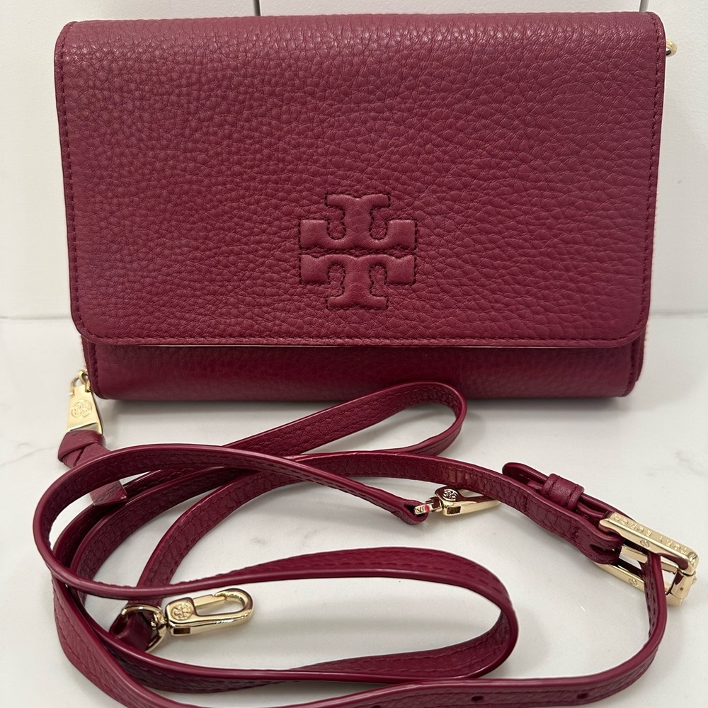 Tory Burch Burgundy Crossbody Bag
